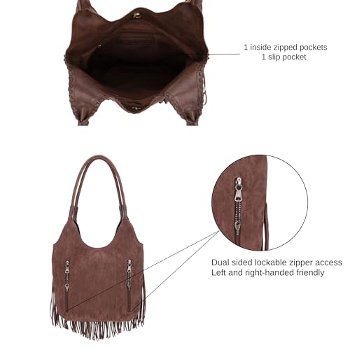 Bolso tipo Hobo con flecos para mujer miniatura 5