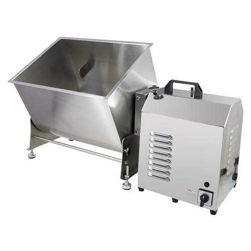 Image of Hakka 60lb /30L Electric Meat Mixer, Stainless Steel 40L Capacity Tilt Tank Commercial Meat Mixer with Motor for Sausage Restaurant Food Processing Equipment