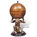 KCCLVER Globe Bar Wine Stand Atlas Design 16.5