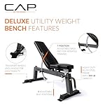 Cap Barbell Deluxe Utility Weight Bench Color Series - Image 3
