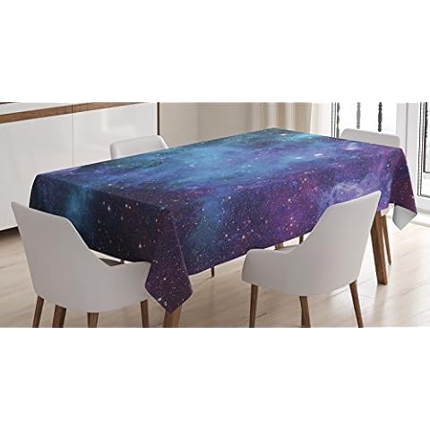 Ambesonne Galaxy Stars Tablecloth for Dining Cover