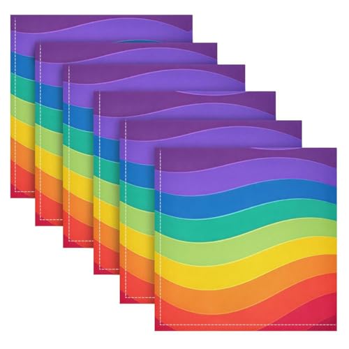 Servilletas de Tela Multicolor Rayadas Pack x6 miniatura 1