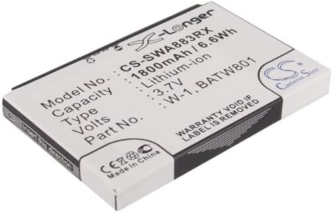 1800mAh/3.7V Replacement Battery for Sierra Wireless AirCard 801S AirCard W801 AirCard 802S Elevate Overdrive 4G+ N7N-MHS802 Overdrive Pro AirCard 80XS Aircard 753S W-1 1201883 BATW801