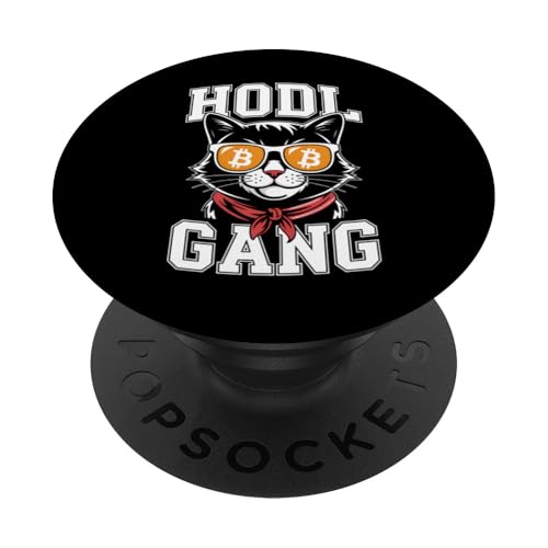 Bitcoin Cat HODL PopSockets PopGrip Adesivo