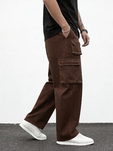 Image of Lymio Cargo for Men | Cotton Cargo Pant | Drawstring Waist Pant (Also Available in Plus Sizes) (38-41)