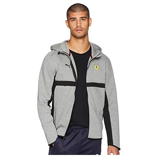 PUMA Sudadera con Capucha Scuderia Ferrari para Hombre, F Gris Jaspeado Medio, S