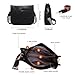 AUYOCO Vegan Leather Crossbody Bags for Women, Crossbody Purse with 2 Guitar Straps Zipped Pockets Handbag Shoulder Bag
