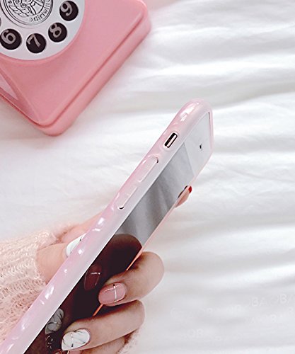 J.west Iphone 8 Plus Case/Iphone 7 Plus Case, Cute Ultra Thin [Tinfoil Series] Macaron Color Bling Lightweight Soft Tpu Case Cover For Iphone 7 Plus / 8 Plus (Pink) #TOP4