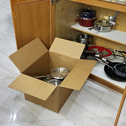 Image of Medium Moving Boxes 18x14x12 inch (10 Pack) | Easy to Assemble, Durable Construction, Used for Moving, Storage, Packing, and Shipping