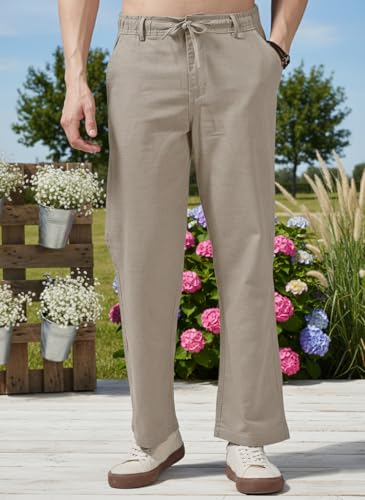 Image of Men's Multi Color Cargo Casual Trousers | Men's Regular Fit Straight Pants | Comfortable Stylish Cargo for Men | Soft Fabric for Everyday Wear, Travel & Office | Linen Cotton Bottom Wear