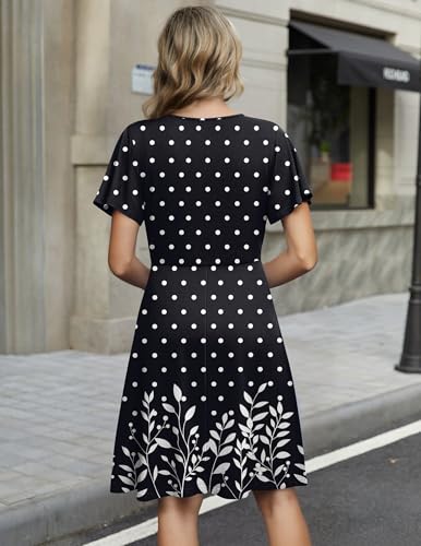 Image of Zeagoo Womens Summer Dresses Wrap V Neck Dress Floral A-Line Ruffle Sleeve Casual Sundress with Pockets 2026