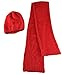 Barefoot Dreams CozyChic Red Beanie and Scarf Set, Slouchy, 100% Polyester Microfiber, Comfortable Winter Gear