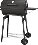 Kendane Barrel Charcoal BBQ Grill Outdoor, Large Barbecue Grills with Side Shelf, Outdoor BBQ Charcoal Grill,Perfect for Backyard Camping, Patio Parties, and Picnics