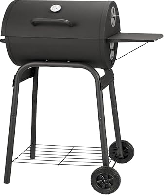 Kendane Barrel Charcoal Grill, Large Charcoal Grills with Side Shelf, Outdoor BBQ Grill,Perfect for Backyard Camping, Patio Parties and Picnics