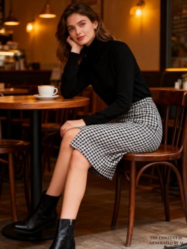 Image of DAIMIDY Turtleneck Sweater for Women Long Sleeve Knit Tops | Soft and Breathable,Ensuring You Stay Comfortable Throughout The Day.Perfect for Party, Holiday,Work,Shopping,Daily Etc.