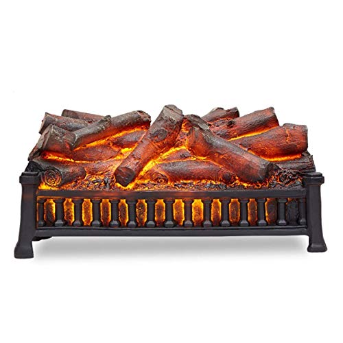 Kamin elektrisch mit Holzofen LED-Licht Elektroherd Heizung mit Einstellbarer Thermostatsteuerung Überhitzungsschutz