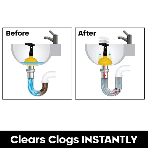 Plungeroo Sink Plunger, Powerful Mini Plunger With Short Handle, Easy-To-Use Unclogging Tool For Bathroom Drains, Shower, Bathtub, Toilet, Rv And Kitchen Sink (6.1 X 4.2 X 2.9 Inch) #TOP3