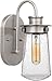 Quoizel LWN8601BN Lewiston Farmhouse Vanity Bath Lighting, 1-Light, 100 Watt, Brushed Nickel (12"H x 5"W)