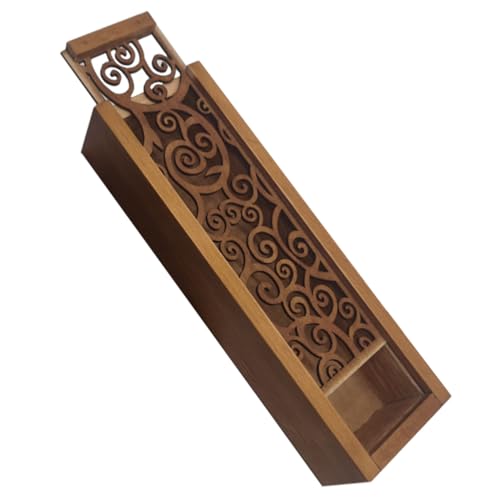 Gogogmee 木製飾り収納ボックス 蓋付き 小型実木製ジュエリーボックス 手作りクラフト 中空デザイン アクセサリー収納用 贈り物やインテリア