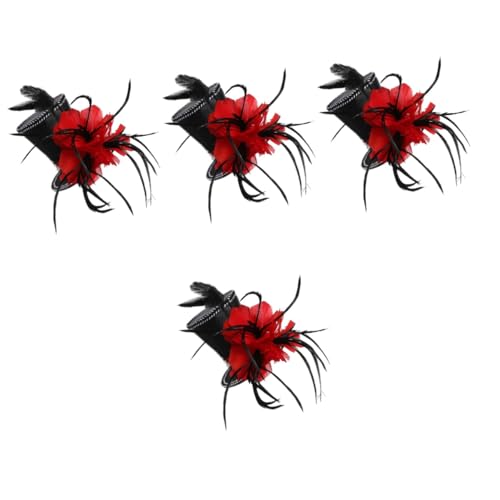 Chapeau plume headband élégant 4 pièces pour vos soirées de fête