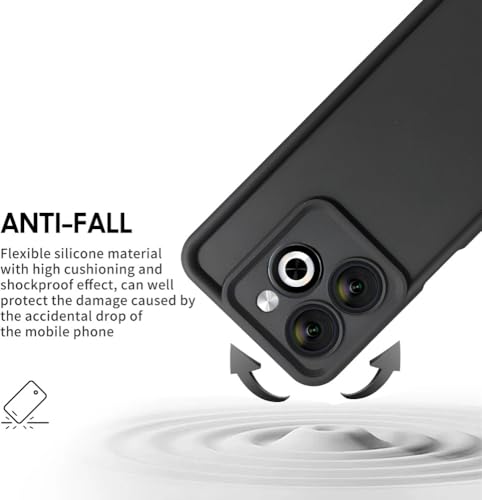 Image of Scalebee Soft Flexible Matt Finish Anti Slip Scratch Proof Camera Protection Silicon Case Back Cover for Techno POP 8 Spark 20 Spark 20C Infinix Smart 8 (Black)