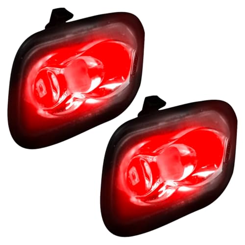 Luces LED para espejos laterales RECON rojas para Ford 2015-2024 miniatura 2
