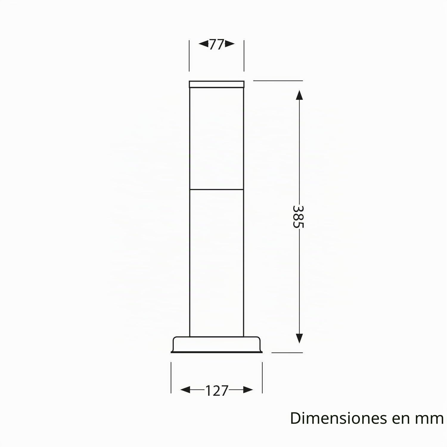 ledscom.de 5 farolas de camino/balizas PORU para exterior, IP44, 39 cm, antracita, 1 casquillo E27 de máx. 40 W
