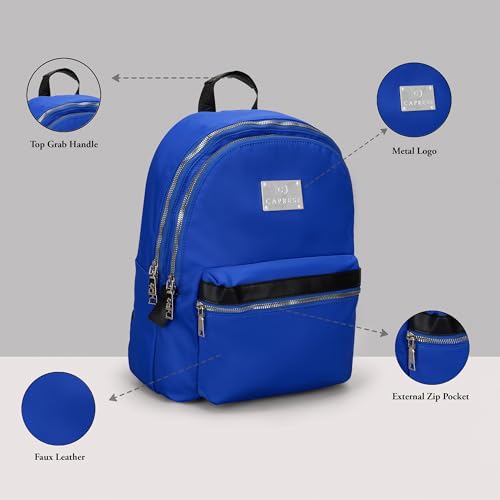 Image of Caprese Saturn Medium 15.6 Inch Laptop Backpack for Women with Adjustable Shoulder Straps & Multiple Compartments | Front Zip Pocket | Perfect for College, Office & Travel