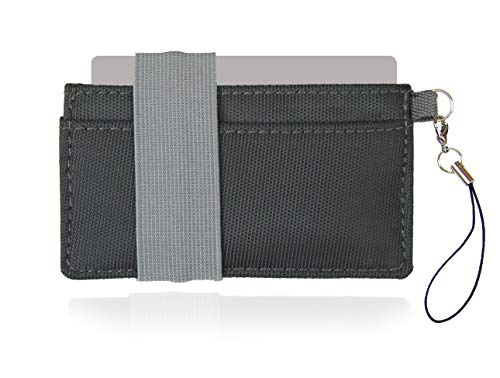 Image of Crabby Wallet - Thin Minimalist Front Pocket Wallet - Canvas Series - Credit Card Holder - Small Travel Wallets - Compact Wallets For Men and Women - Carry Cards, Cash, Phone, Keys (Mona)