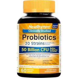 NewRhythm Probiotics 50 Billion CFU 20 Strain...