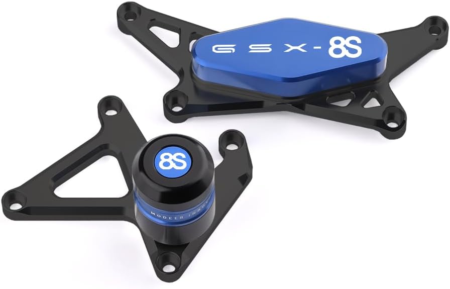 Compatible with GSX-8S 2023 2024 GSX 8S Motorcycle Frame Anti-collision Falling Protection Slider Crash gsx8s gsx8 s gsx 8s Accessories (black-blue)
