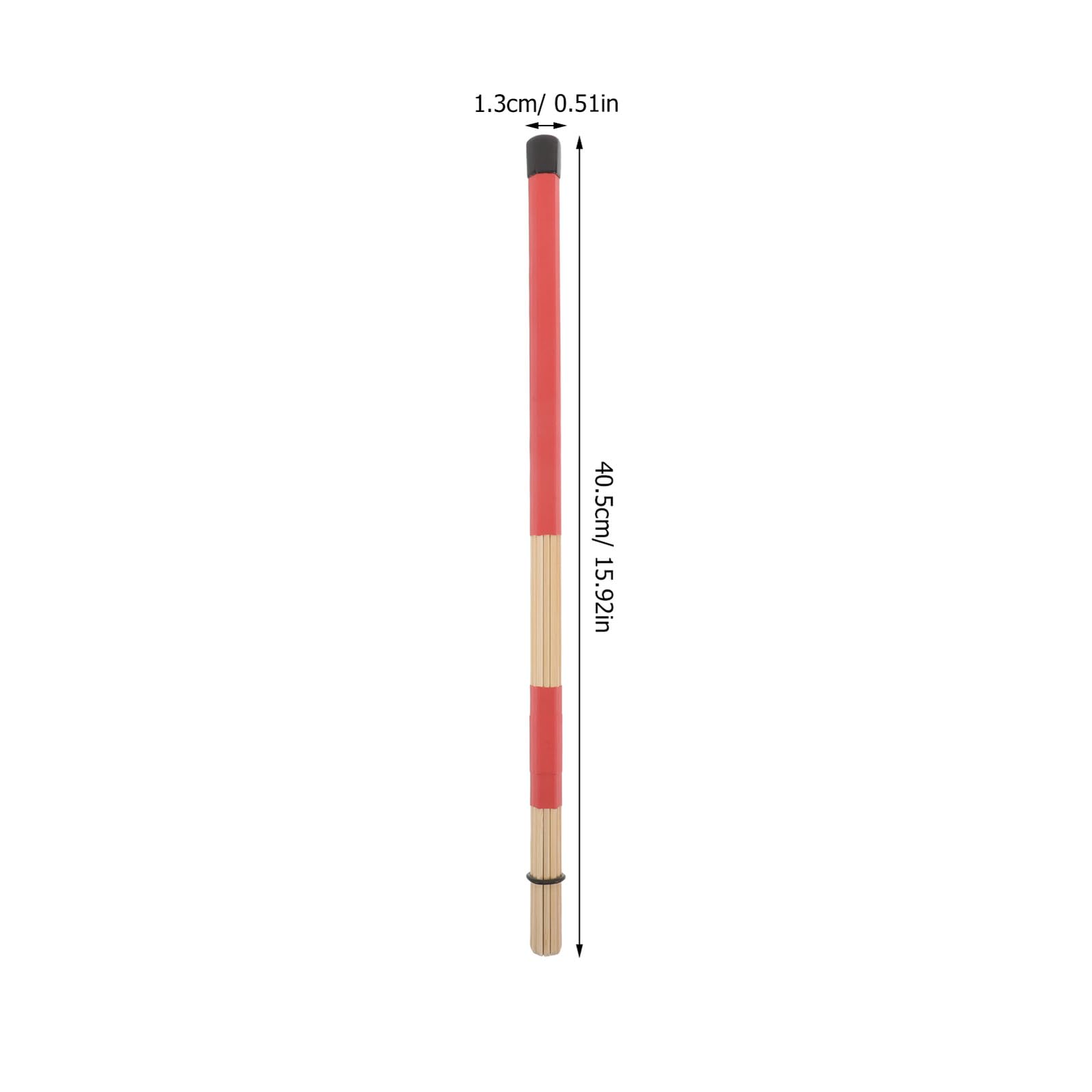 GARVALON Juego de Baquetas de Madera para Batería 2 Pares, Cepillos de Percusión Duraderos Superficie de Golpeo Amplia para Práctica y Jazz Acústico