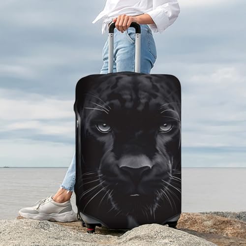 Luggage Cover Elastic Washable Suitcase Cover Dustproof Suitcase Protector Personalized Animal Panther Travel Luggage Baggage Covers For 18-32 Inch2