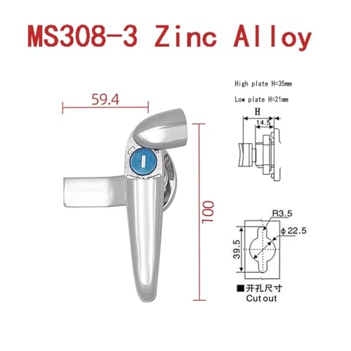 Serrure en alliage de zinc haute densité pour armoire technique - 3