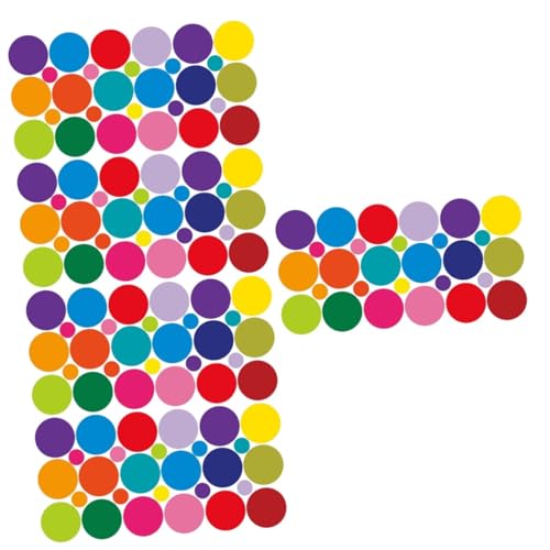 Sticker mural cercle pvc colorful imperméable et repositionnable