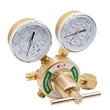 CDL Medium Duty Oxygen Regulator CGA540,Victor Compatible,Easy to Read Dual Scale, Forged Brass Body and Bonnet, Welding Gas Regulator, Large Tank Gauge,Outlet 0-200PSI Inlet 0-4000PSI,LX75