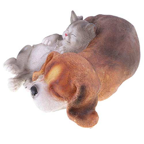 HANABASS Hundefigur Als Schlüsselversteck | Garten-Dekoration Aus Kunstharz | Versteck Für Ersatzschlüssel Outdoor