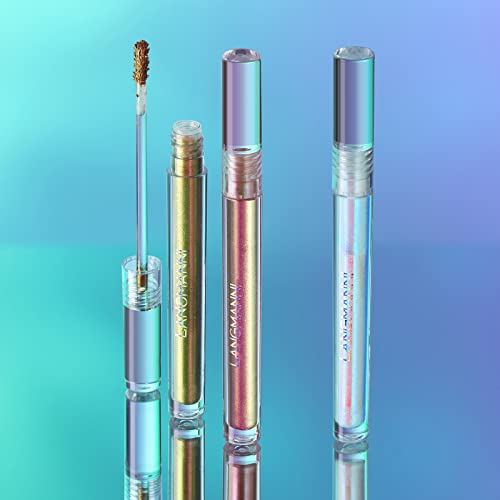 Light Liquid Eyeshadow, Light Liquid Glitter Eyeshadow, 3 Colors Metallic Liquid Glitter Chameleon Eyeshadow, Multi-Dimensional Eye Looks, Long-Lasting Holographic Glitter Multichrome Eyeshadows Makeup Set #TOP5