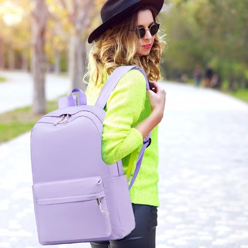 LOIDOU Mochila para meninas adolescentes, mochila escolar com lancheira e estojo de lápis, conjunto