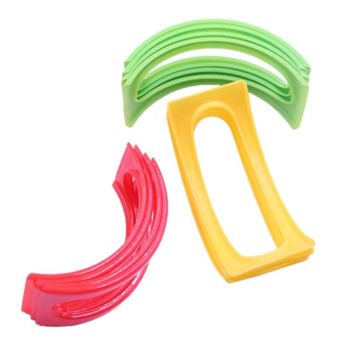 BRIGHTFUFU 24 Set Curved Food Rack Stackable Tray for Booth Creative Food Storage Rack Taco Stand for Restaurant