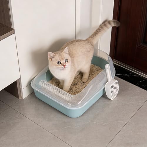 Arenero semi cerrado para gatos con tapa y pala miniatura 4