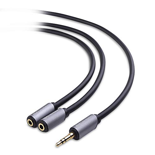 Cable Matters 3.5mm Stereo Y Splitter Audio Cable/Audio Splitter Cable in Black - 8 inches