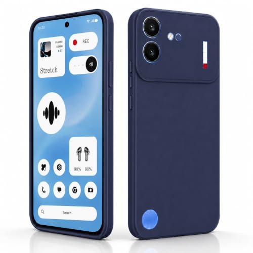 Image of FIRST MART Matte Silicone Back Cover for Nothing (4b) - Blue