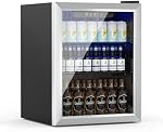Erivess 1.6 Pieds cubiques Mini Réfrigérateur, 70 Réfrigérateur de boisson autonome avec contrôle de température pour la bière de soude, distributeur de boissons sous comptoir avec étagères réglables & Affichage numérique (Argent)