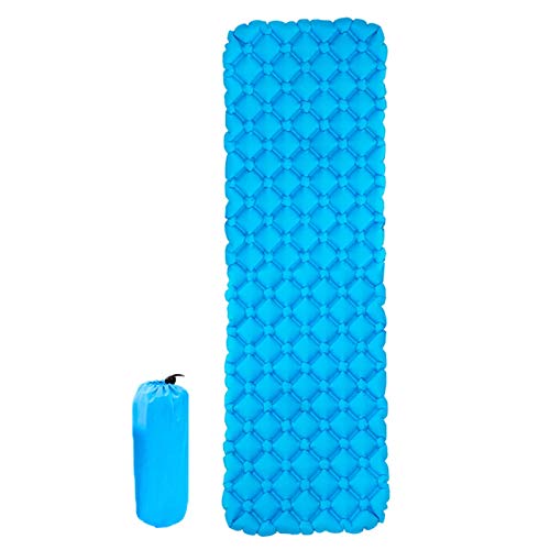 Dyqyym Colchoneta inflable impermeable para exteriores, para senderismo, para dormir, para viajes, plegable, portátil, para acampar, hermoso paisaje