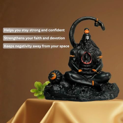 Image of VAMA Hanuman Idol with Shree Ram in Heart | Energized at Narsingh Hanuman Temple | Divine Protection, Strength, Courage & Devotion | Spiritual Idol for Home Temple & Office