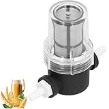 Inline Beer Filter, 80 Mesh 150 Micron Water Filter Plastic T Strainer Filtration Device, Gravity Feeding of Siphon Tube Brewing for Home Brewing Supplies (80 Mesh 180Micron)