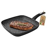 AKITAInk Linea Black Bistecchiera Antiaderente 28x28 cm - Compatibile con Induzione e Tutt...