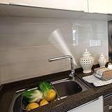 Clear Wall Protector Self Adhesive Kitchen Backsplash Protector Clear Protective Film for Furniture Surface Cabinets Coutertops Shelf and Drawer Liner 17.7In×393.7In