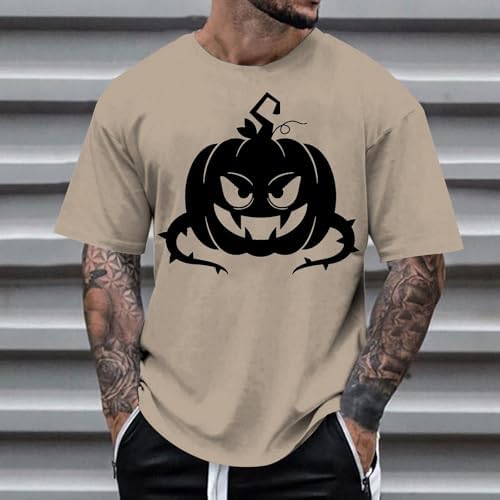 Herren Langarmshirt Mit Kürbis Druck - Gruselig Design Für Halloween & Sport